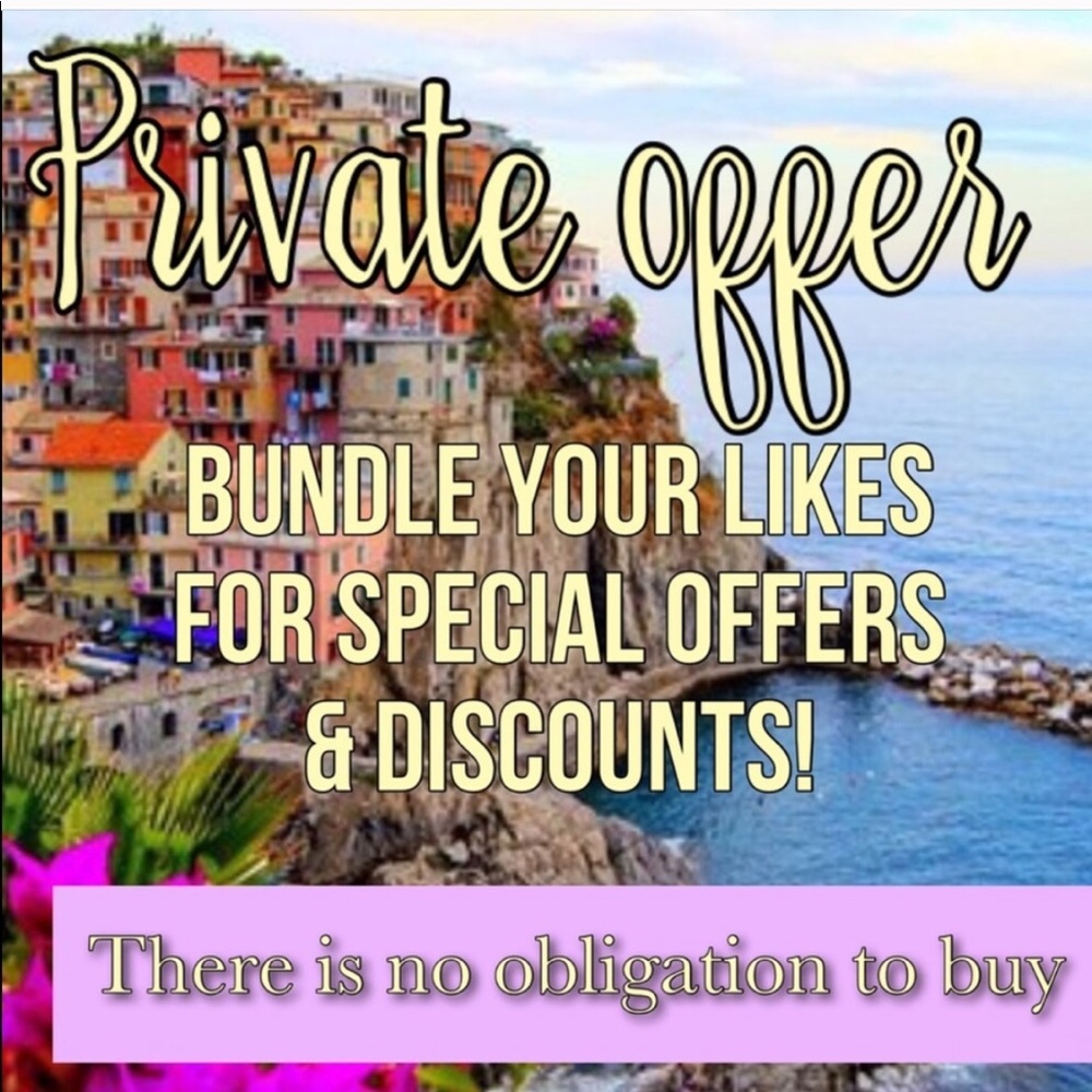 Bundle at least 2 items for a private discount!